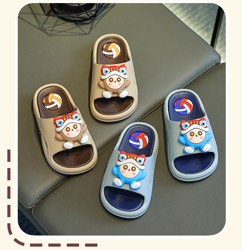 Children's Slippers for Boys, Summer 2026 New Model, Cute Cartoon Design for Girls, Non-Slip Thick-Soled Sandals for Older Kids — 12