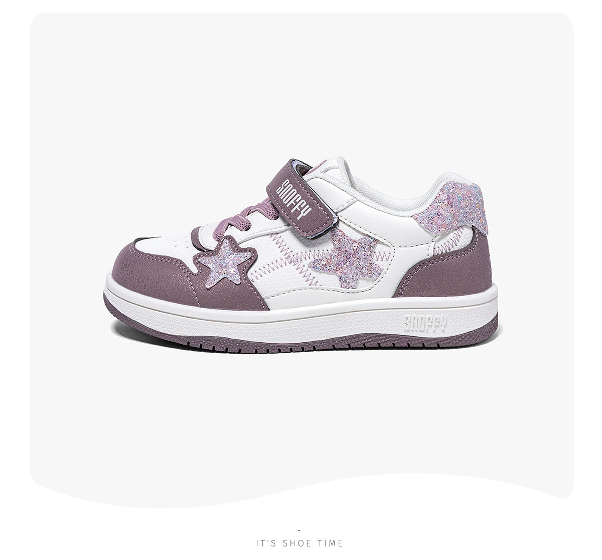 Back-To-School Season｜Snafe Girls' White Sneakers with Star Design, New Autumn Model, Children's Soft-Soled Lightweight Student Casual Shoes — 24
