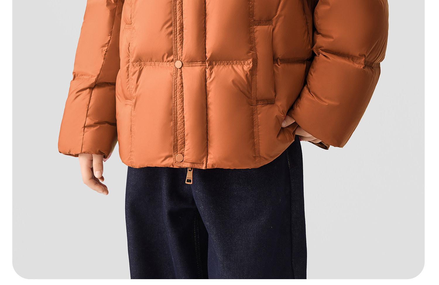 Zuoxi Children's Clothing Boys' down Jacket Winter Warm 2026 New Model Kids' Triple-Protection Thermal Storage Puffer Jacket for Older Children — 66