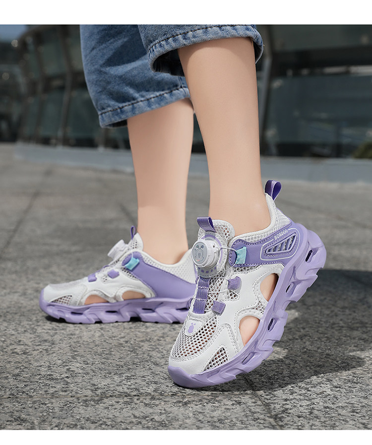 Babudou Kidsren's River-Tracing Shoes, Outdoor Sports Sandals, Girls' Summer New Style Water-Wading Slip-On Beach Shoes — 14