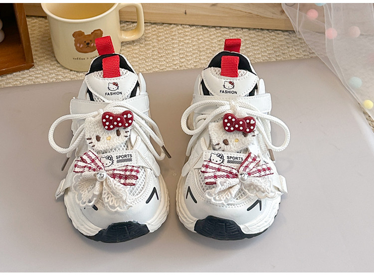 Astro Boy Girls' Shoes, White Sneakers, 2026 New Summer Soft-Soled Breathable Running Sports Mesh Shoes for Girls — 17