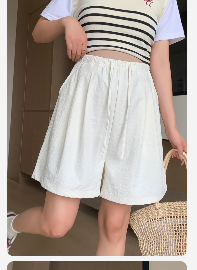 Shorts for Pregnant Women Summer Thin Outwear No Belly Support Not Tight Belly Nougat Pastry Pants Loose Casual Leggings Summer Wear — 23