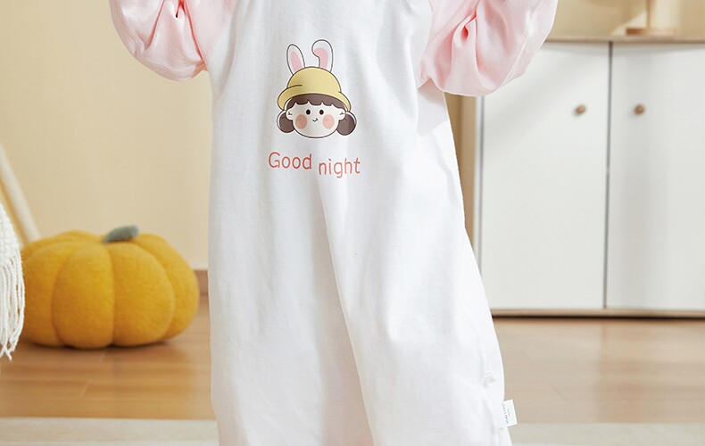 Spring and Autumn Baby Anti-Kick Quilt Homewear Air Conditioning Room Clothing Nightgown — 7