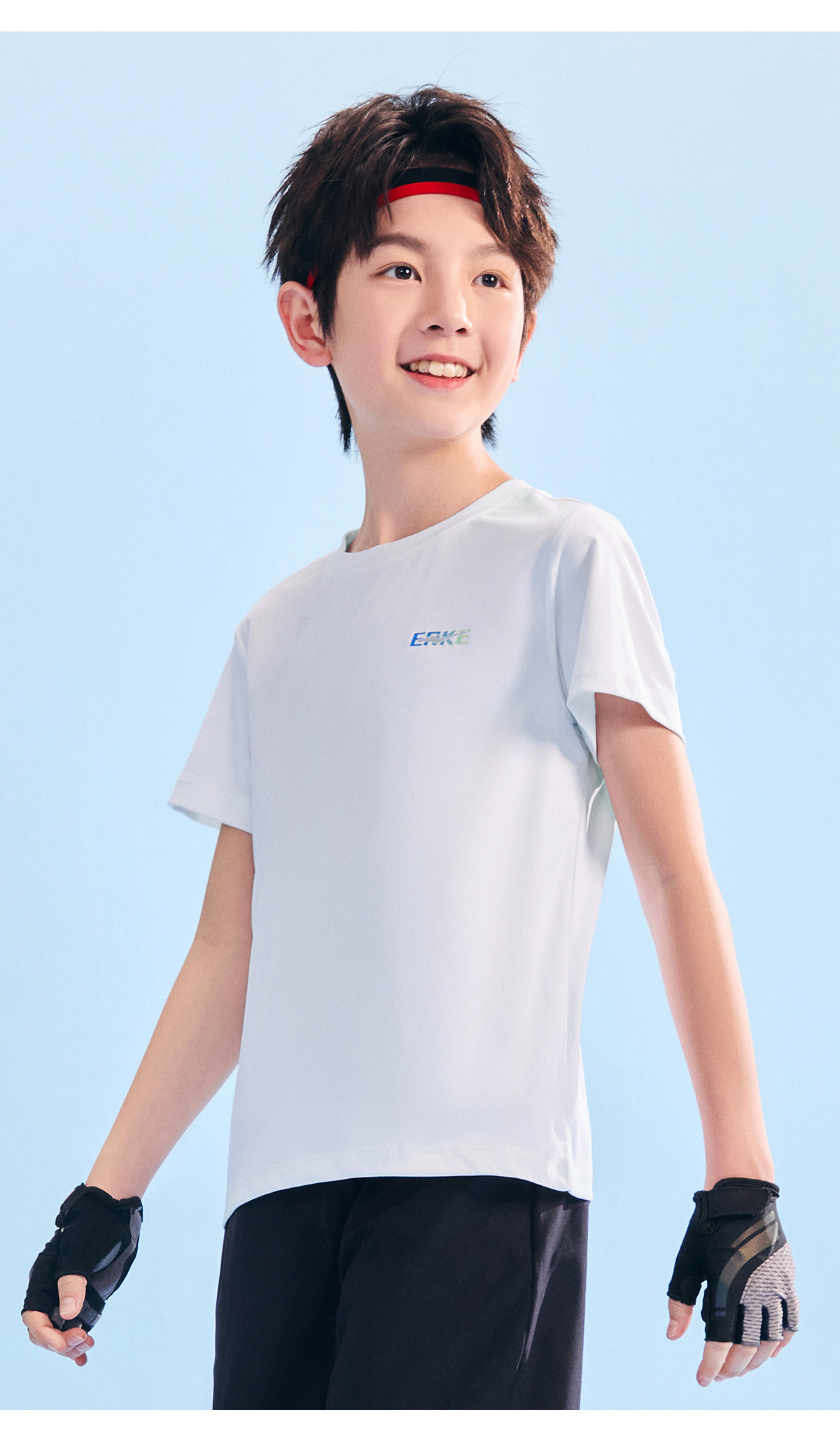Hongxing Erke Quick Drying Clothes Sports Breathable Half Sleeve Children's Clothing — 19