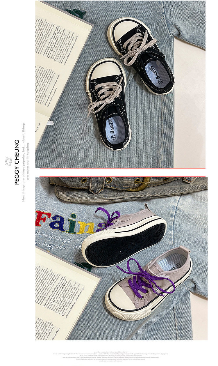 Kindergarten Indoor Shoes for Boys, Soft-Soled Non-Slip Canvas Shoes, Boys' Toddler Shoes, White Shoes for Entering Kindergarten, 2026 New Model — 19