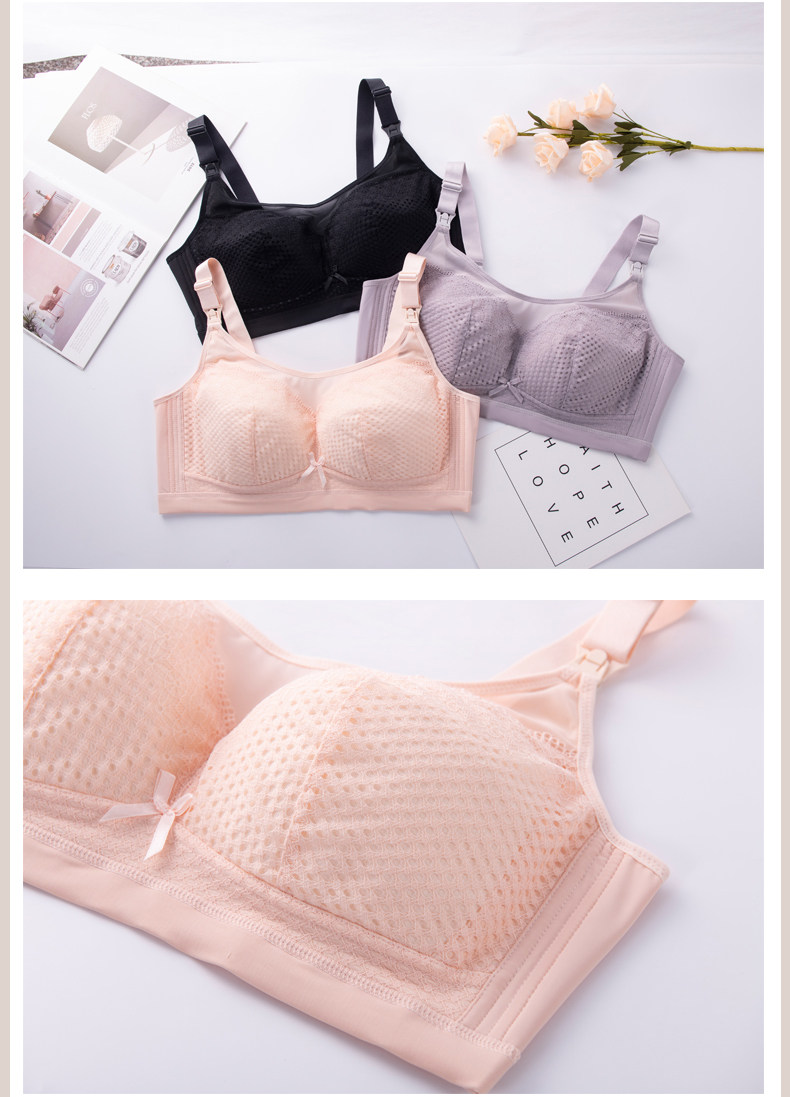 Plus Size Maternity Bra Nursing Intimates Push up and Anti-Sagging Big Breast Full Cup Postpartum Feeding Pregnancy Dedicated Bra — 15