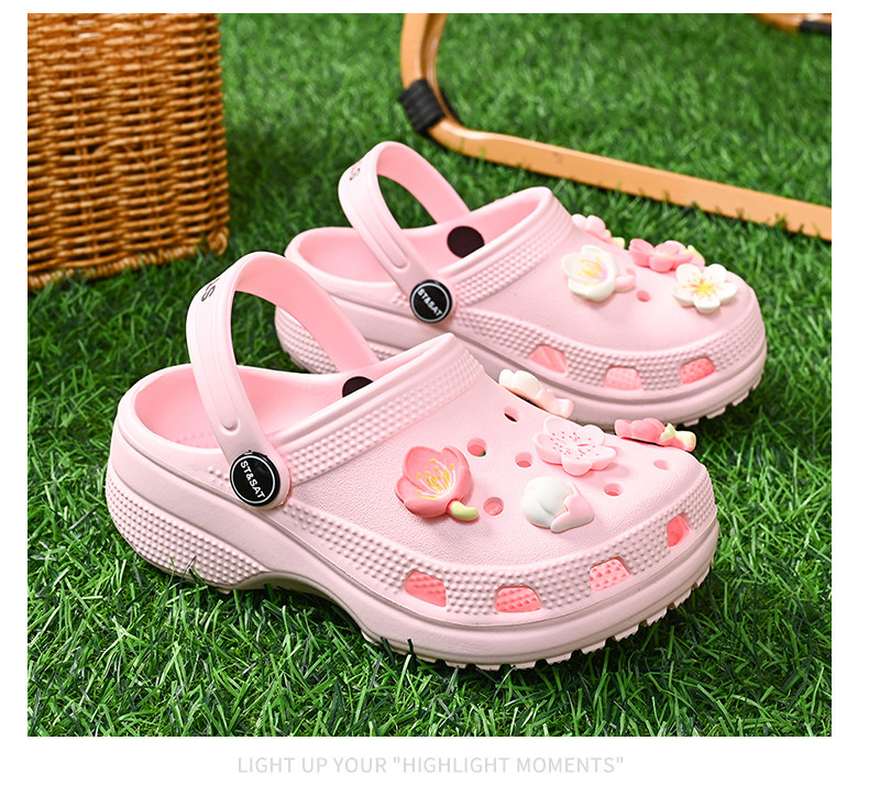 Saturday Kids' Shoes Children's Clogs Girls' Two-Way Wear Sandals Summer New Outdoor Casual Beach Sandals — 12