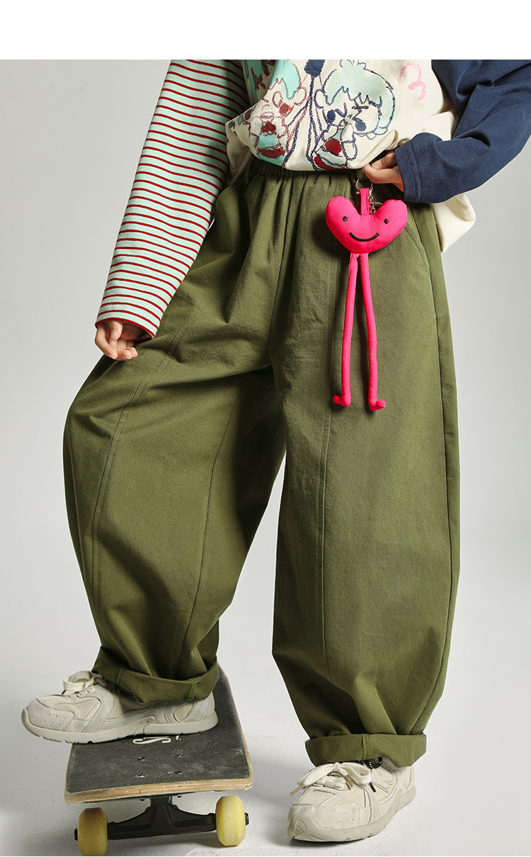 Rain Star Rain Yan Girls' Casual Pants Autumn 2026 New Style for Older Children Trendy Cool Long Pants Wide-Leg Pants — 13