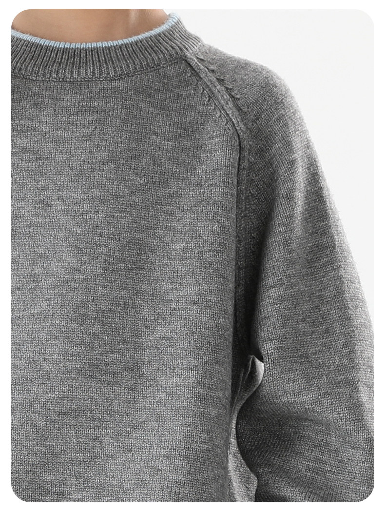 Little Elephant Ham Children's Clothing Boys' Sweater Children's Round Neck Base Shirt Autumn 2026 New Style Boys' Knitted Top — 18
