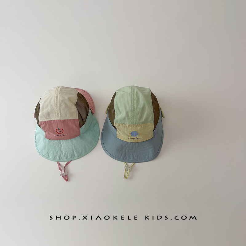 Baby Hat Summer Contrast Color Mesh Breathable Big Brim Fisherman Hat Boys Girl Outdoor Travel Sunshade Sun Protection Hat — 5