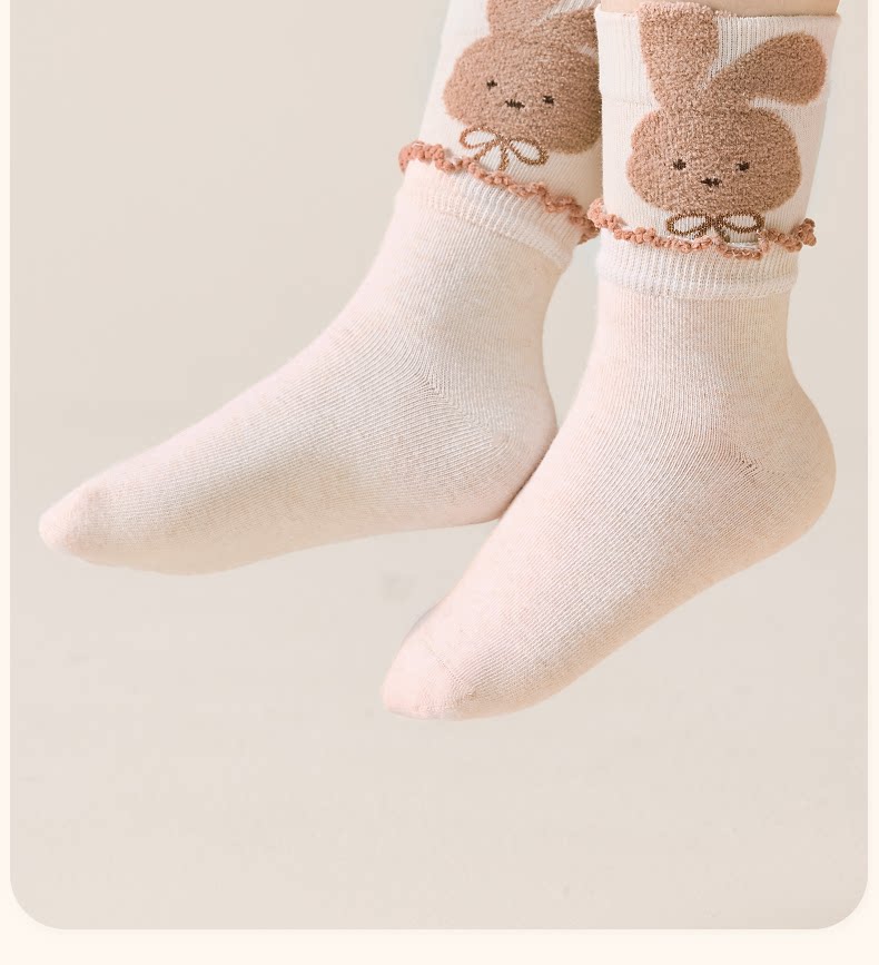 Girls' Socks, Thin Autumn Style, Children's Pure Cotton Socks, Breathable, for Girls, Spring and Autumn High-Tube Baby Socks — 23