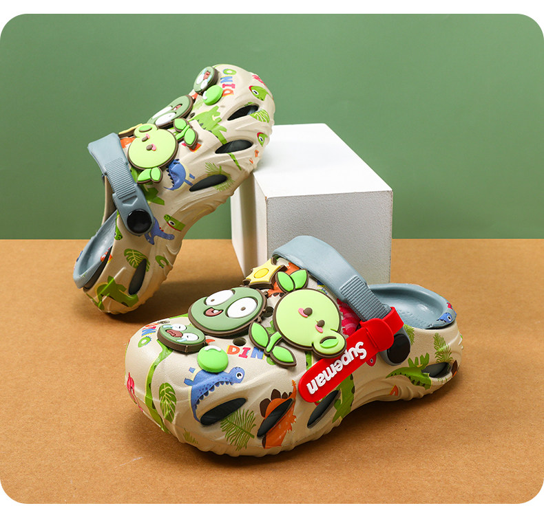 Plants Vs. Zombies Kidsren's Clogs, Boys' Slippers, Summer New Anti-Slip Baby Sandals, Boys' Beach Shoes — 8