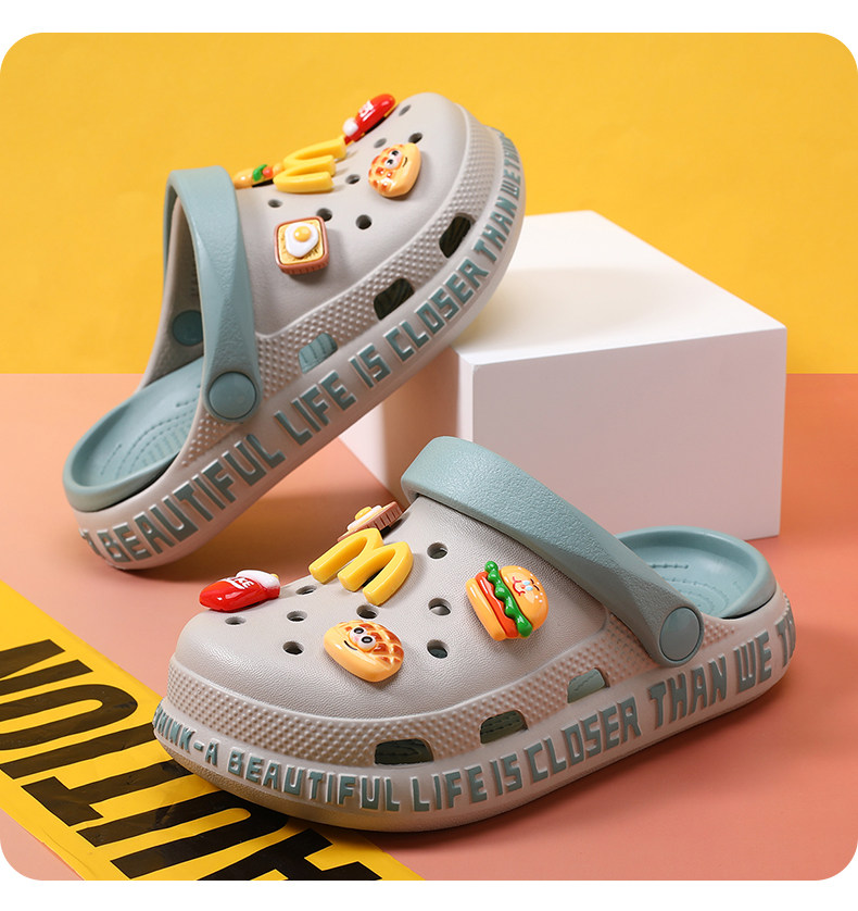 Children's Croc Shoes Boys' Slippers Summer New Non-Slip Kids' Sandals Boys' Beach Sandals — 13