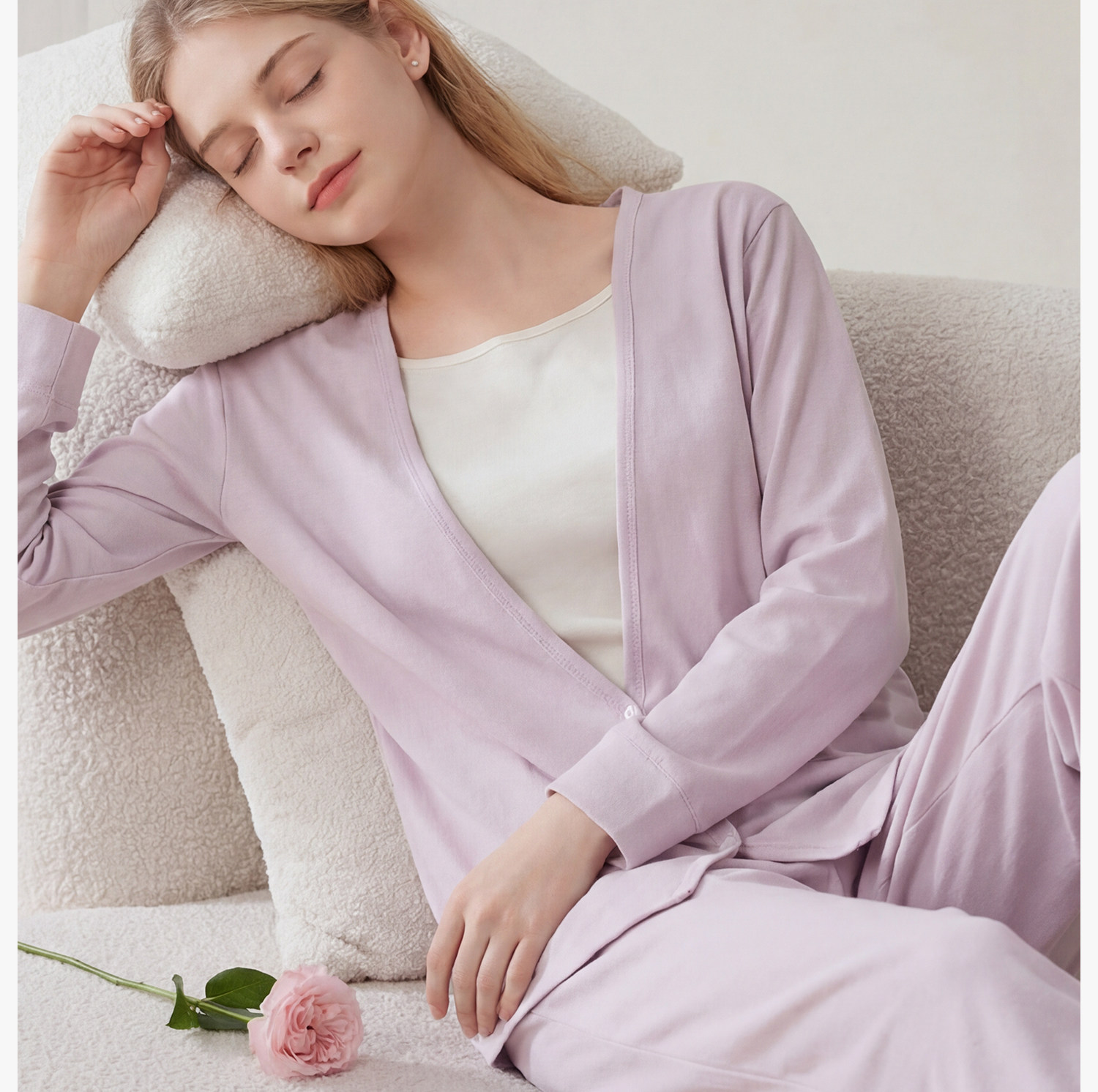 Fenyi Postpartum Clothing Autumn and Winter Pure Cotton Breathable Nursing Top for Pregnant Women Postpartum Breastfeeding Nursing Clothes for Going Out — 11