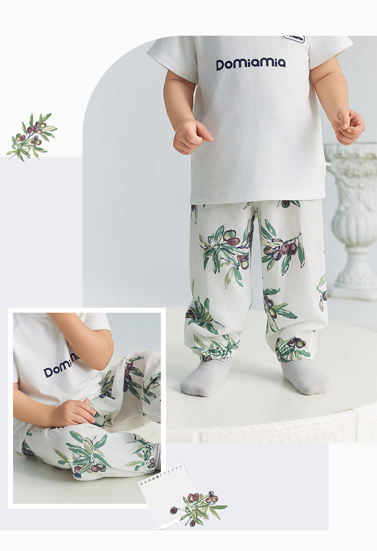 Domiamia Children's Home Pants for Boys and Girls, Breathable Anti-Mosquito Pants, Sleep Pants, Summer Thin Casual Pants — 6