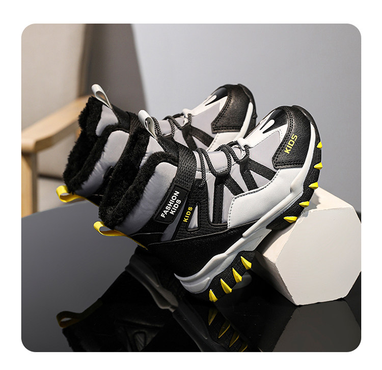 Zurich Boys' Boots, Fleece-Lined Snow Boots, New Winter Cotton Boots, Cold-Proof and Waterproof, Warm Cotton Shoes for Boys — 15