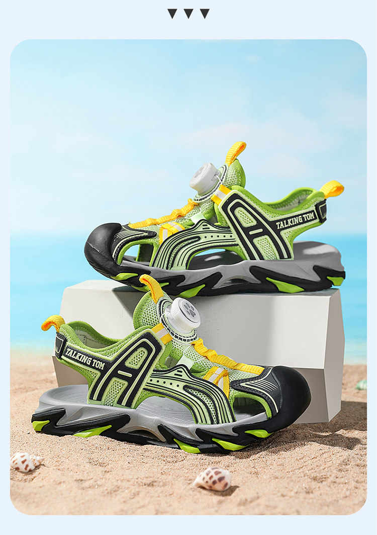 Tom Sports Sandals 2026 New Summer Children's Sandals Non-Slip Beach Shoes Boys Closed-Toe Lightweight for Older Children — 28