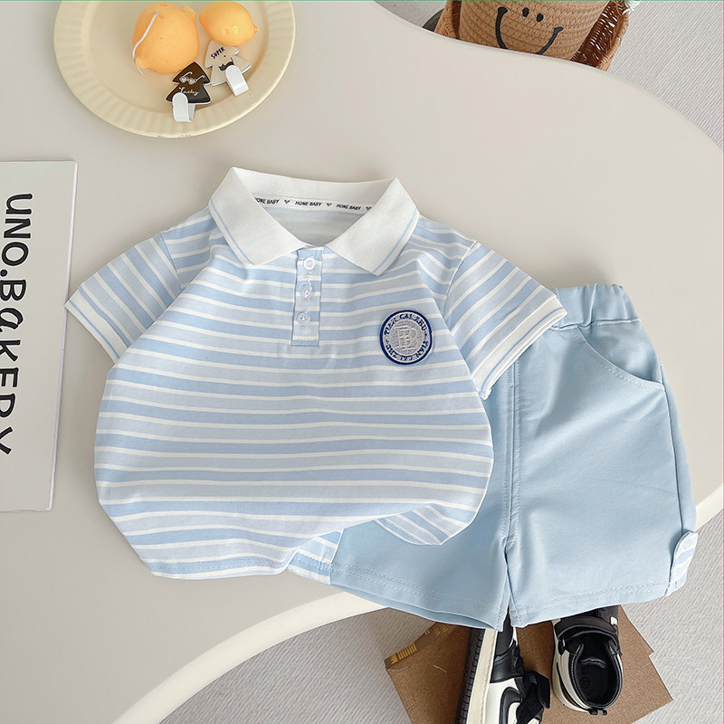 Boys' Summer Short-Sleeve Outfit 2026 Trendy Children's Fashion Stylish Baby Clothes Summer — 13