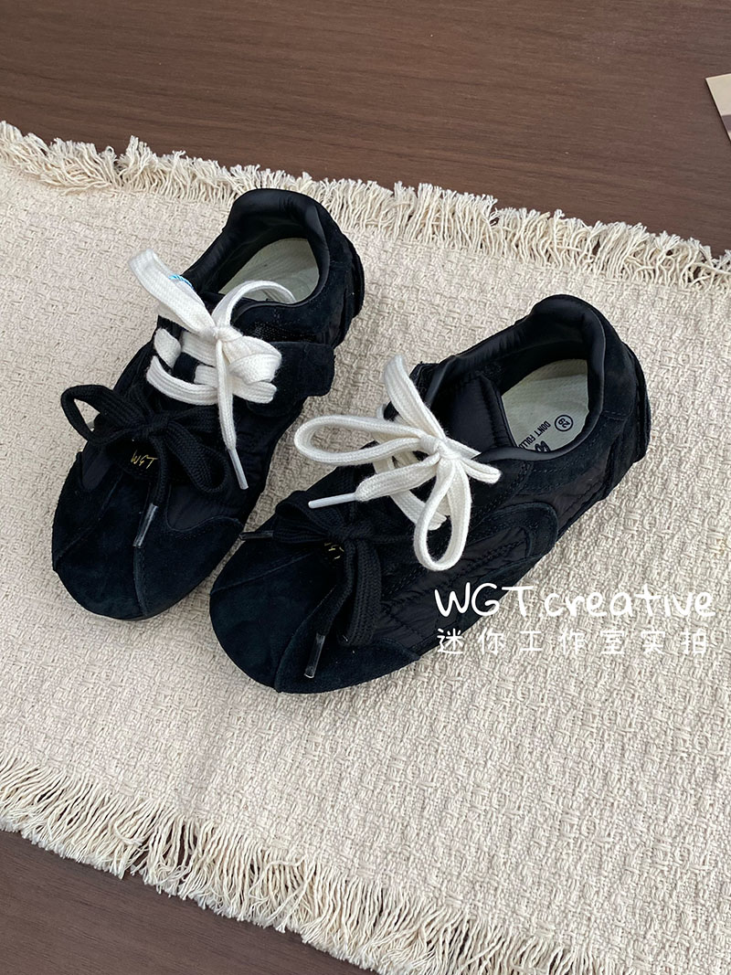 Wgt Autumn Children's Double-Lace German Training Shoes for Boys and Girls, Soft-Soled Retro Flat Shoes, Relaxed Casual Shoes — 8