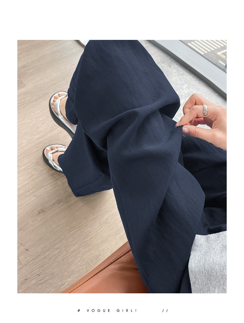 Tall Women's Maternity Pants, Cotton-Linen Wide-Leg Pants, Summer Casual Linen Long Pants, Thin Summer Yamamoto Pants for Women — 22