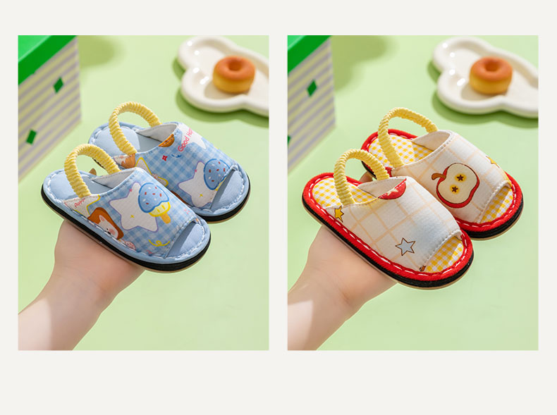 Fairy Feet Children's Layered Cotton Slippers Baby Indoor Home Non-Slip Breathable Cartoon Floor Shoes for Boys and Girls — 27