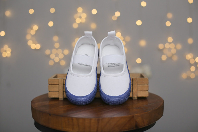 Kindergarten Indoor Shoes for Boys, Lightweight Canvas Shoes, Non-Slip Toddler Shoes, White Shoes for Entering School, 2026 New Model — 14