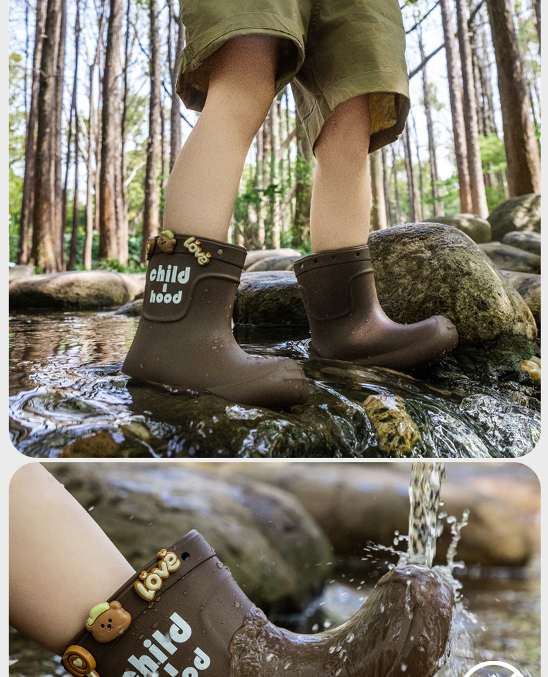 Children's Rain Boots for Girls 2026 New Model Baby Rain Boots for Girls 2 Years Old Special for Kids Going to School Waterproof Non-Slip Water Shoes — 5