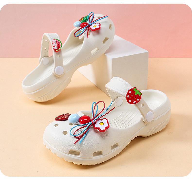 Children's Croc Shoes Summer Girls' Slippers Girls' Sandals Non-Slip Summer New Beach Mary Jane Princess Dance Shoes — 11