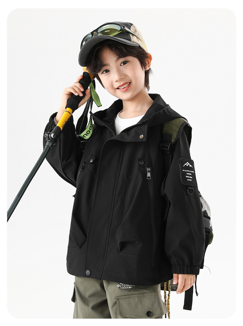 Little Elephant Ham Children's Clothing Kids' Mountain Adventure Softshell Jacket Boys' Waterproof Clothing 2026 Autumn New Trend — 39