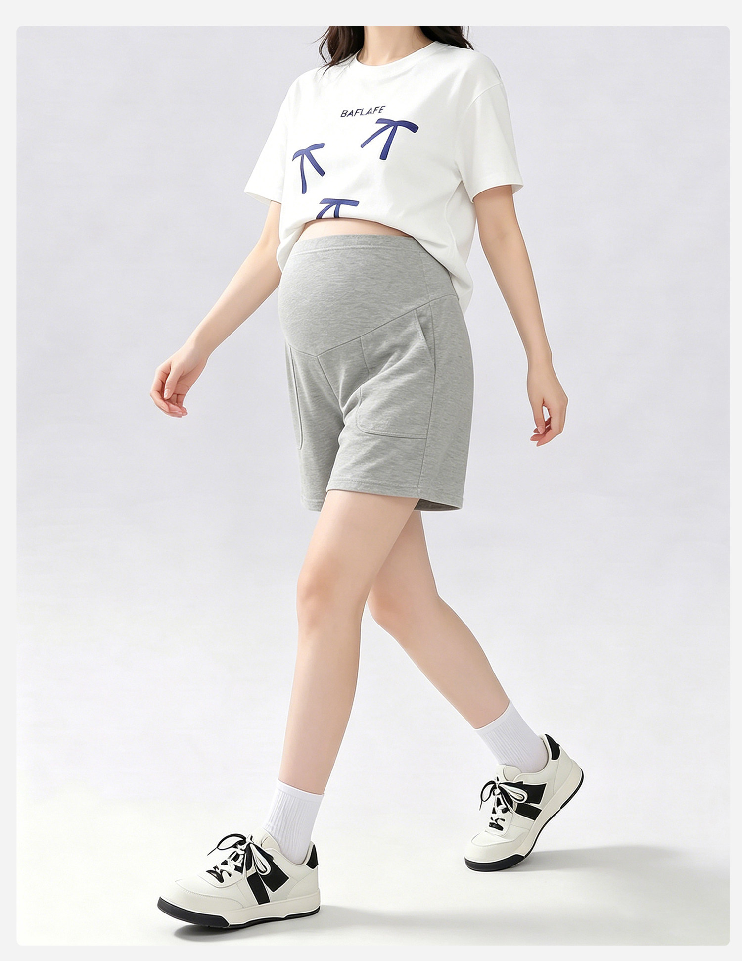 Jq Jingqi Maternity Shorts for Summer 2026 New Thin Style Five-Point Pants, Non-Tightening on the Belly during Pregnancy, Maternity Wear — 14