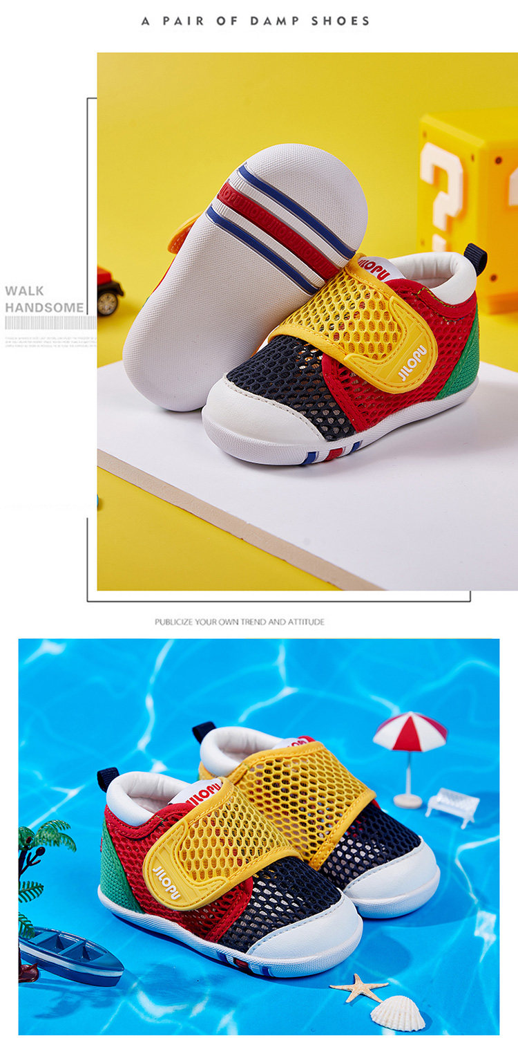Kilopu 2026 Summer Hollow-Out Soft-Soled Baby Walking Shoes Breathable Mesh Non-Slip Anti-Fall Heel Baby Shoes for Boys and Girls — 12