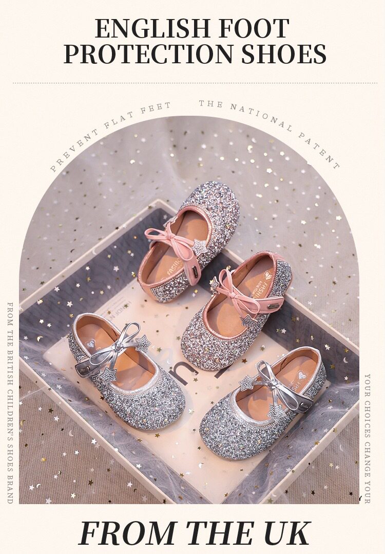 British Nu High-End Little Girl Princess Shoes, Girls' Dress Shoes, Beautiful Crystal Shoes, 2026 New Spring and Summer Single Shoes — 8