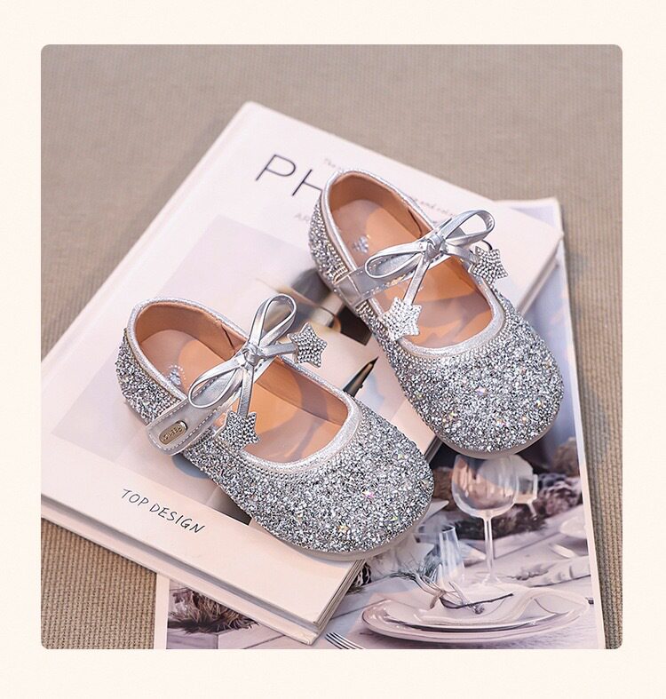 British Nu High-End Little Girl Princess Shoes, Girls' Dress Shoes, Beautiful Crystal Shoes, 2026 New Spring and Summer Single Shoes — 20