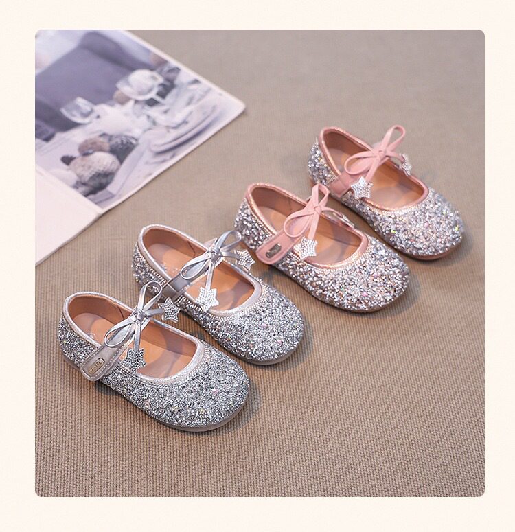British Nu High-End Little Girl Princess Shoes, Girls' Dress Shoes, Beautiful Crystal Shoes, 2026 New Spring and Summer Single Shoes — 13