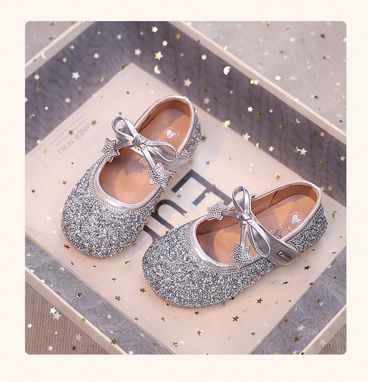 British Nu High-End Little Girl Princess Shoes, Girls' Dress Shoes, Beautiful Crystal Shoes, 2026 New Spring and Summer Single Shoes — 12