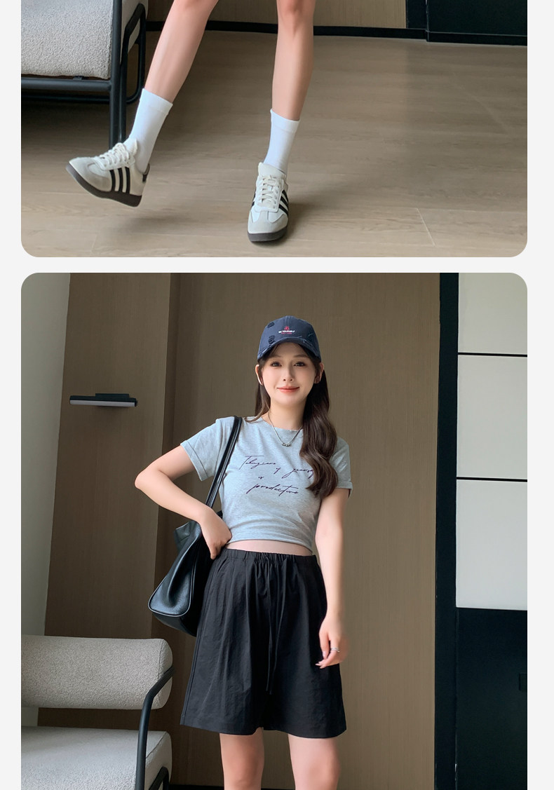 Shorts for Pregnant Women Summer Thin Outwear No Belly Support Not Tight Belly Nougat Pastry Pants Loose Casual Leggings Summer Wear — 19