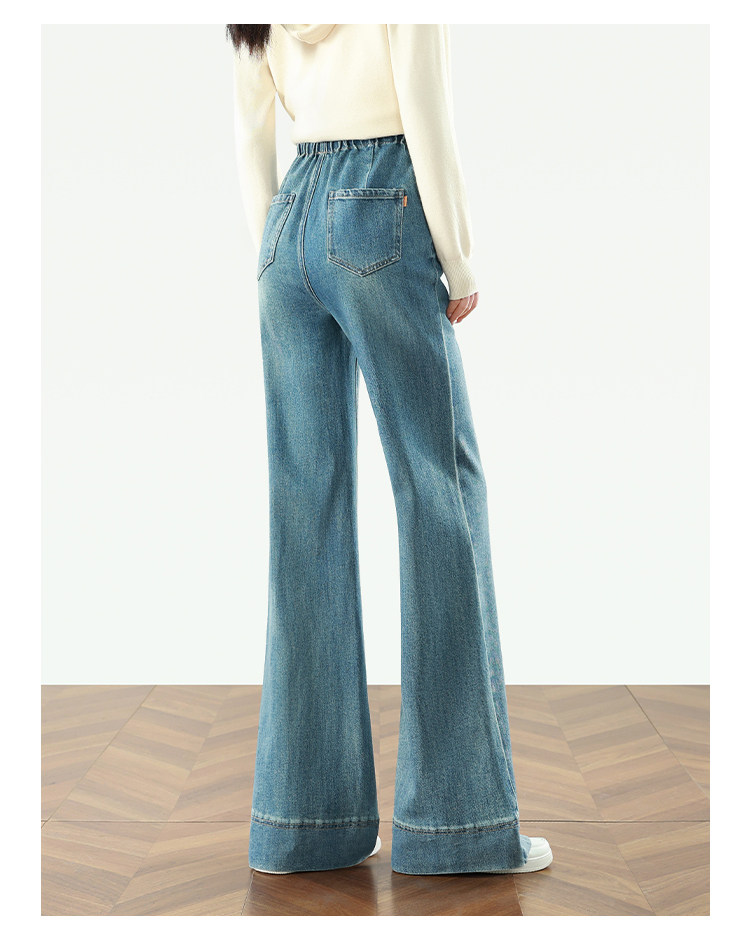 Maternity Jeans Fall 2026 New Style Flared Pants Large Size High Elasticity Belly Support Versatile Casual Floor-Length Pants — 11