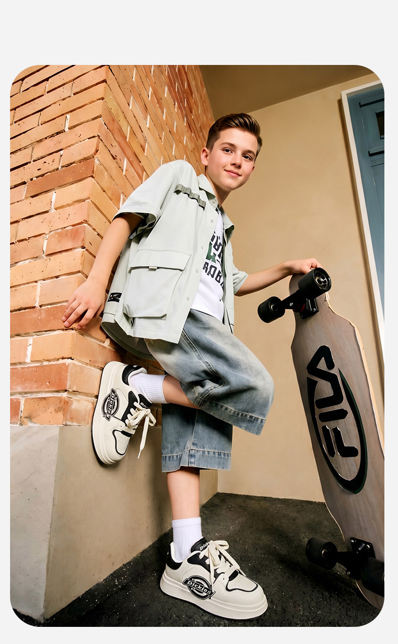 Dickies Medium and Large Children's Sports Shoes for Boys and Girls 2026 Autumn New Thick-Soled Height-Increasing Children's Casual Sneakers — 3