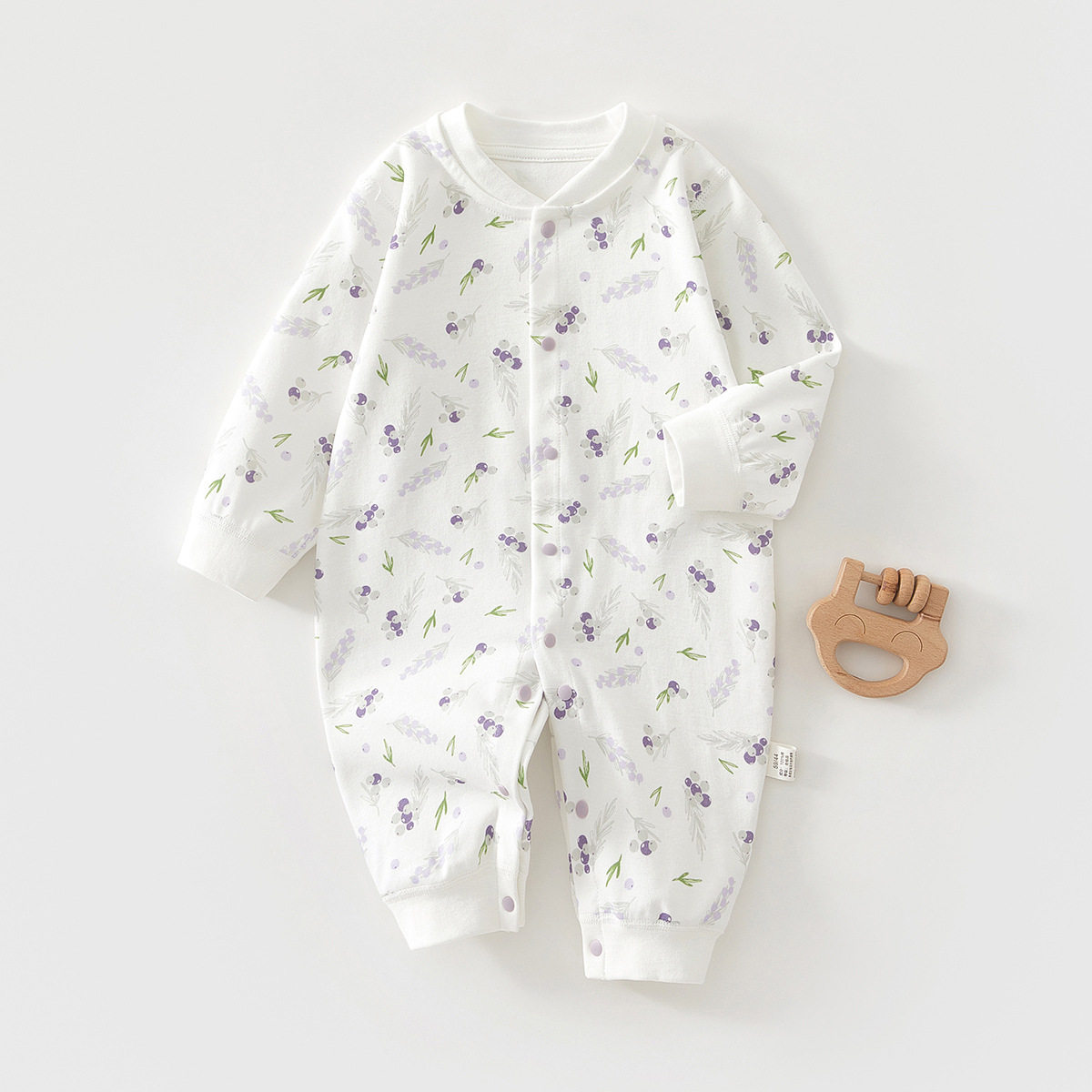 Newborn Baby Jumpsuit, Spring and Autumn Infant Clothing, Pure Cotton Base Pajamas, Unisex Baby Romper Crawling Suit — 11