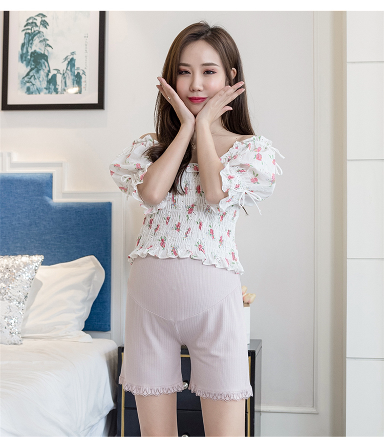 Extra Fat Fashion Tape Can Be Outwear Loose Short Pants Pregnant Women — 25