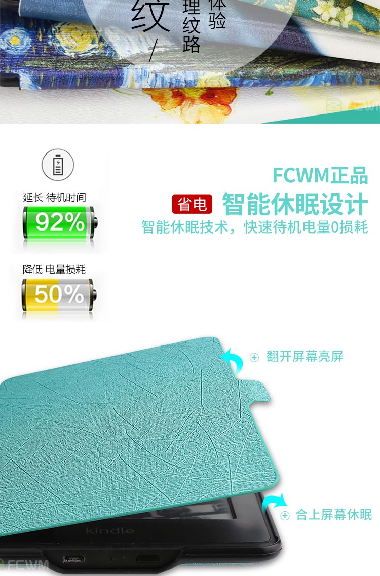 FCWM kindle vỏ bảo vệ paperwhite1 / 2/3 nắp bảo vệ 958 cầm tay e-book bao da vỏ KPW - Phụ kiện sách điện tử ốp ipad mini 3