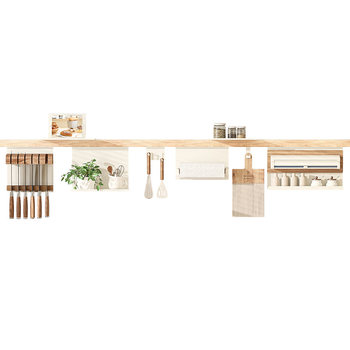 Kaiying french creamy kitchen storage rack no punching