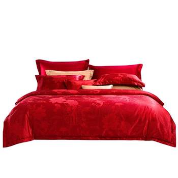 Fu'anna wedding jacquard wedding four-piece set