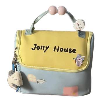 Let cosmetics return to their place in seconds! small house makeup bag, large capacity, women's portable storage bag 2025 new toiletries