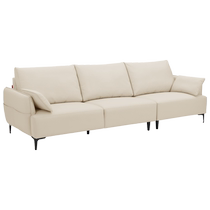 Gujia Home Cream Style Leather Feel Technology Fabric Sofa Living Room Modern Simple 2024 New Straight Row Furniture 2310