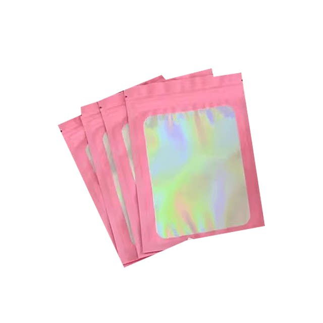 Laser colorful self-sealing bag colored plastic bag thickened DIY transparent storage bag sealing bag multi-function sealing bag
