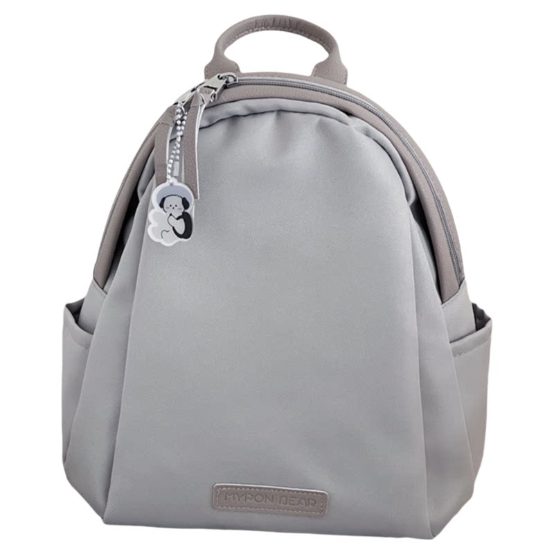 Good-looking girl student backpack