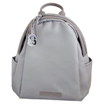 Good-looking girl student backpack