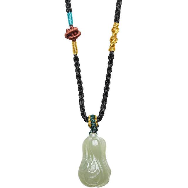 Saturday blessing natural Hetian jade pendant for men and women jade pendant sapphire fortune gift jade New Year gift