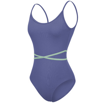 Zhongai Dance Academy Suspender Jumpsuit Adult Dance Training Outfit for Women, Slimming Body Suit, Ballet Practice Outfit